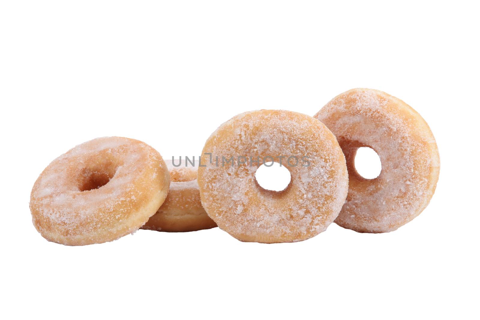 Four sugared dough-nuts