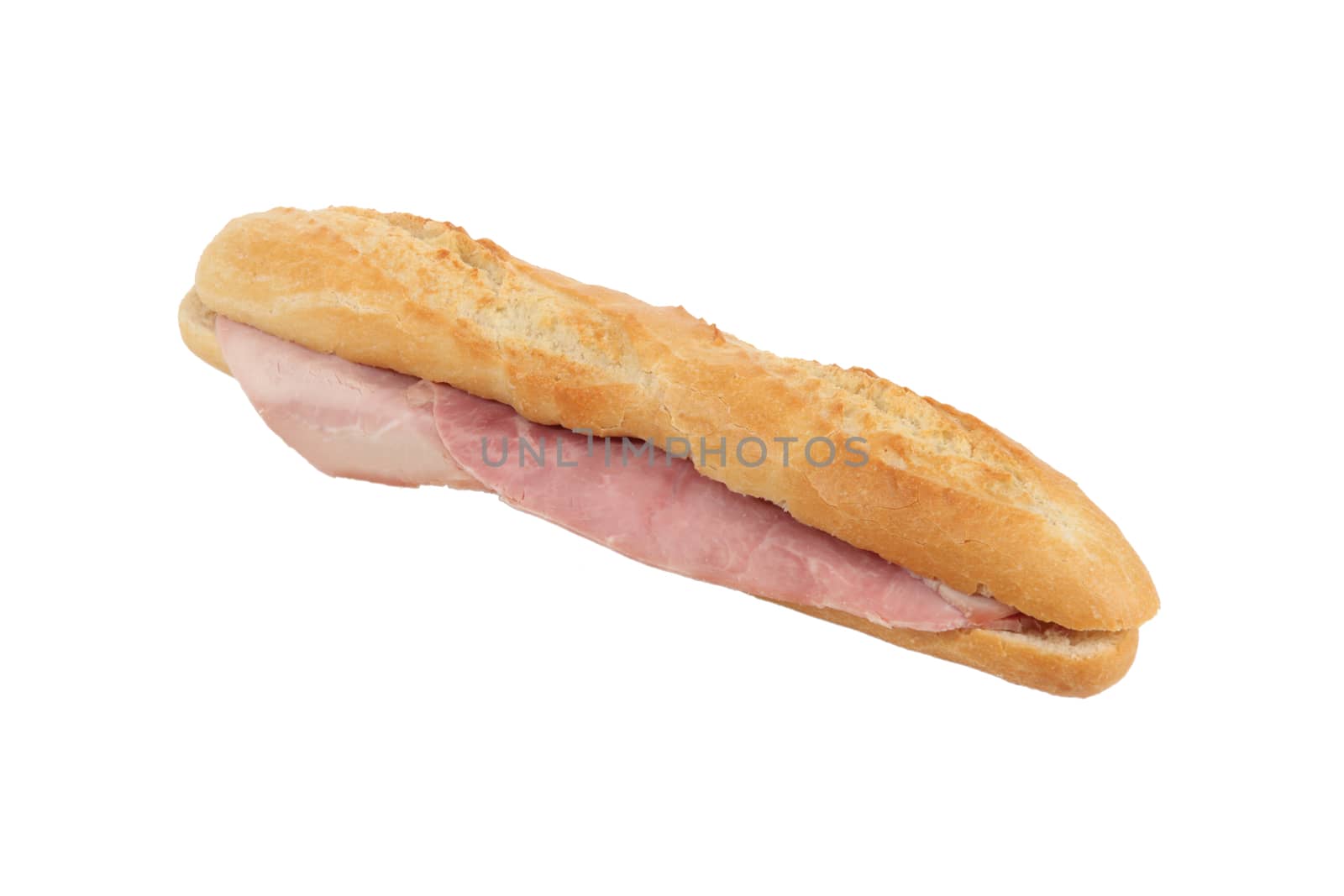 Baguette ham sandwich