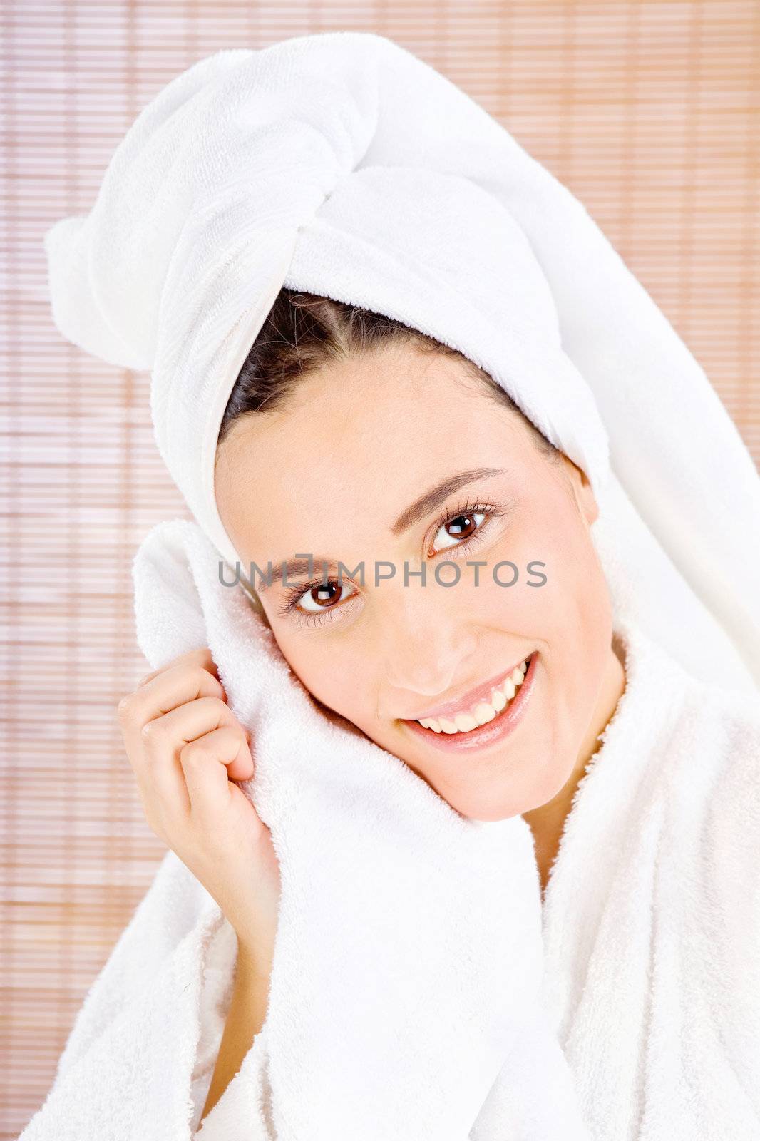 Woman with towel by imarin