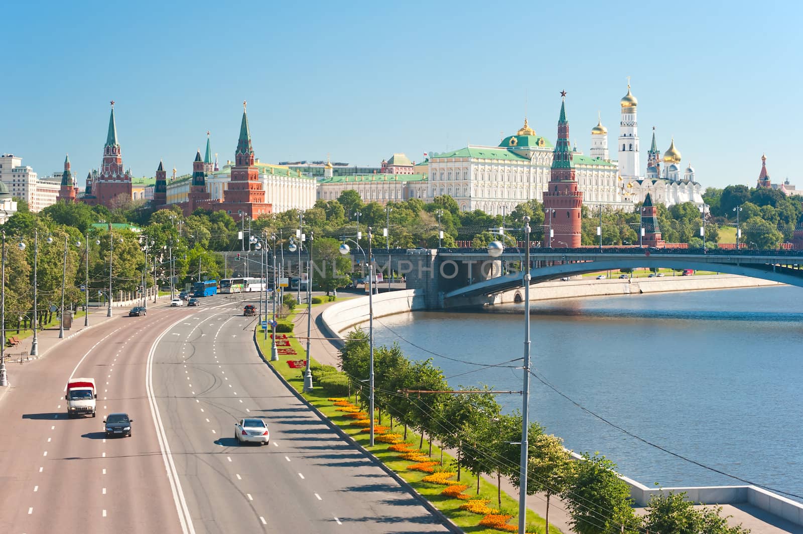 View of the Kremlin from the Patriarchal Bridge. Moscow