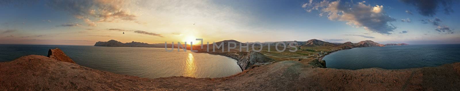 panoramic view from Cape Chameleon. Crimea.