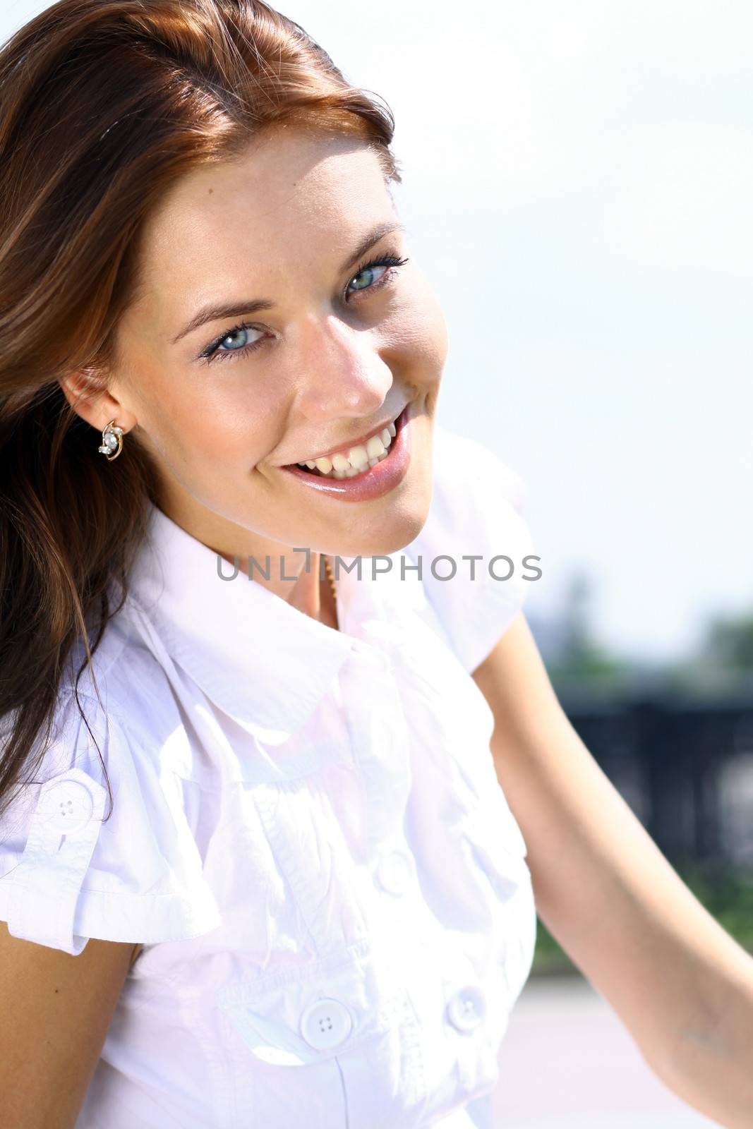 Beautiful young woman. Outdoor portrait