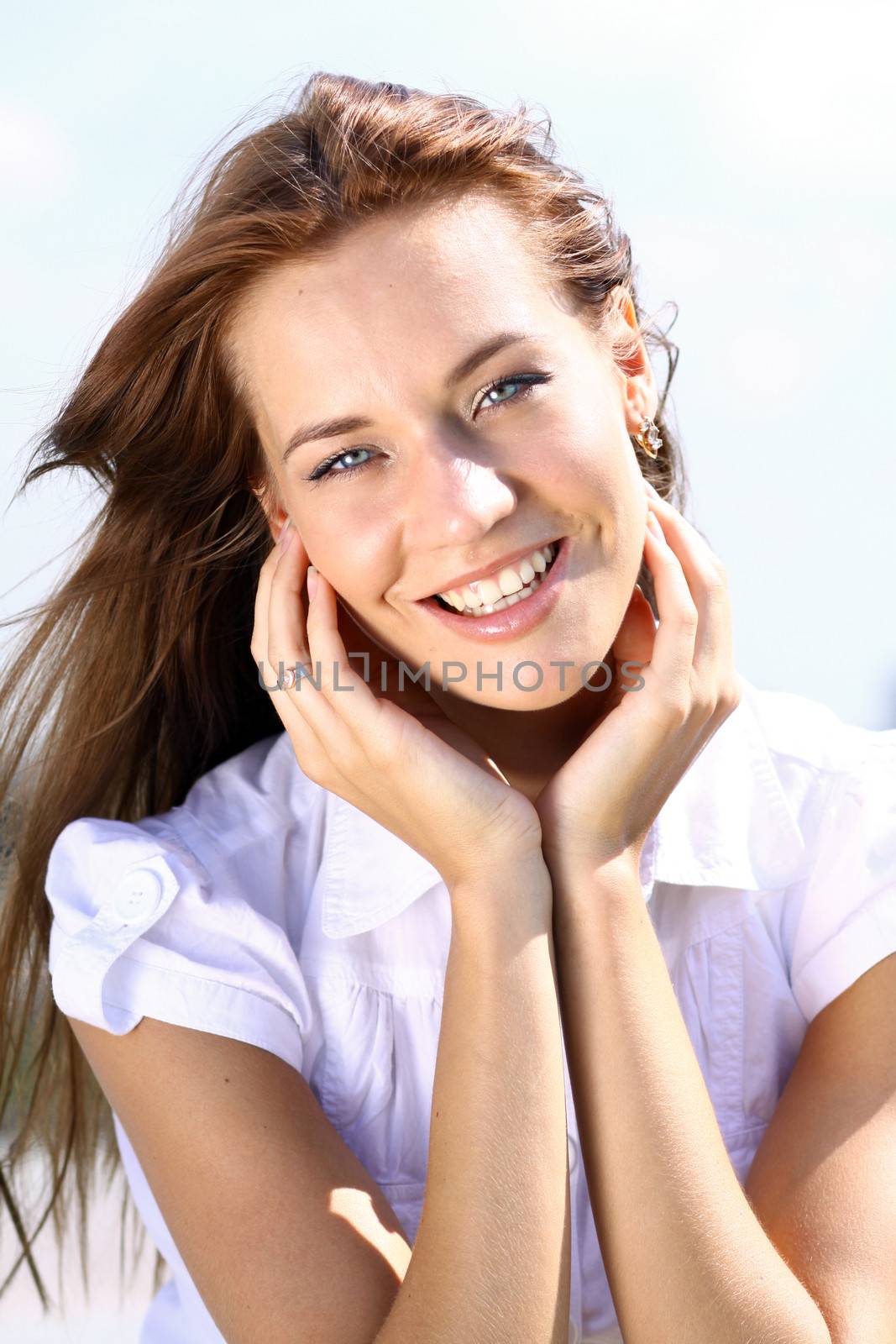 Beautiful young woman. Outdoor portrait