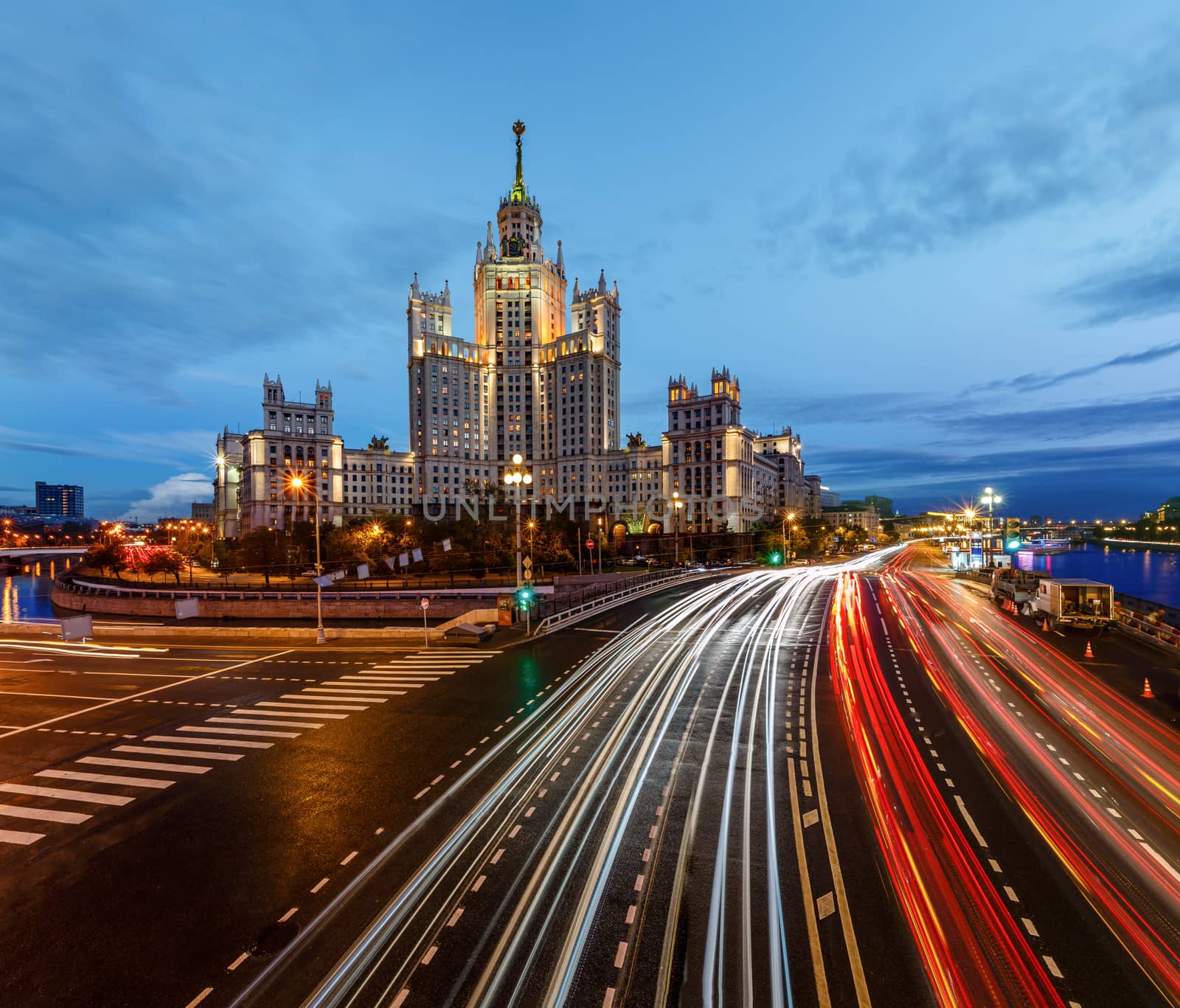 Stalin Skyscraper on Kotelnicheskaya Embankment of the Moscow River, Moscow, Russia