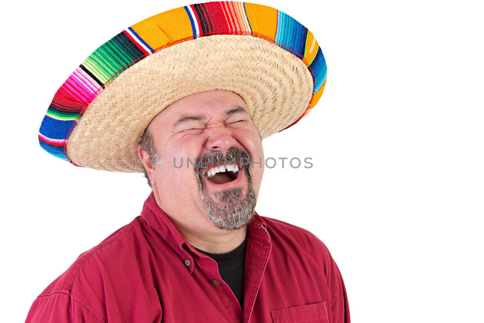 Happy Guy with Mexican Sombrero  Hat by coskun