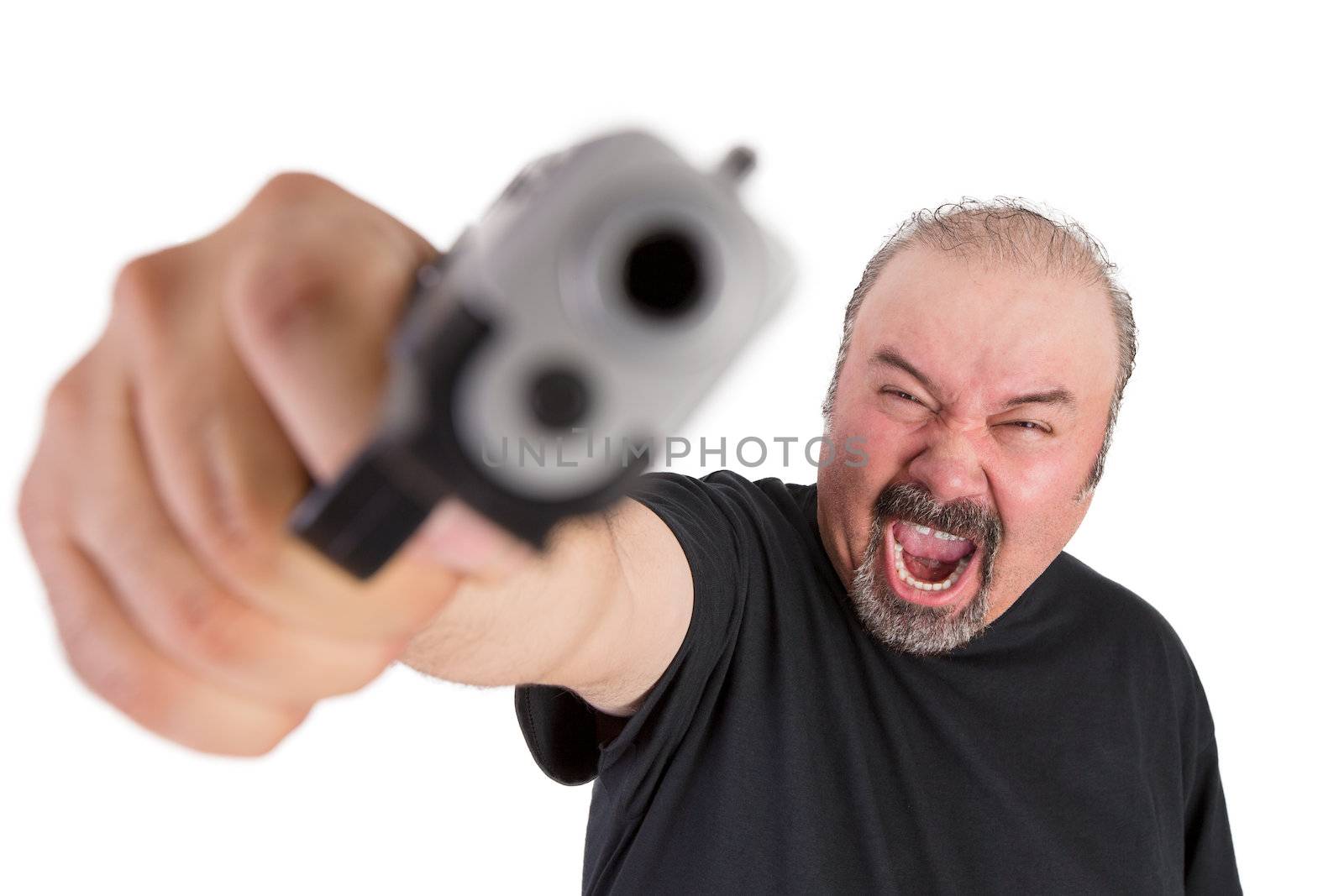 Man Goes Wild with his Gun Screams out Loud by coskun