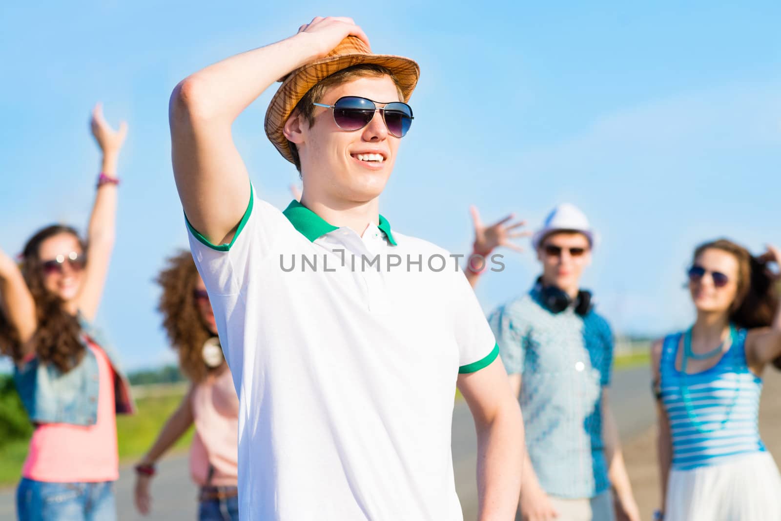 young man in sunglasses by adam121