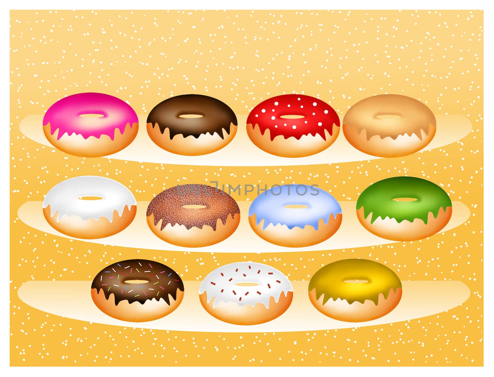 various flavors of donuts