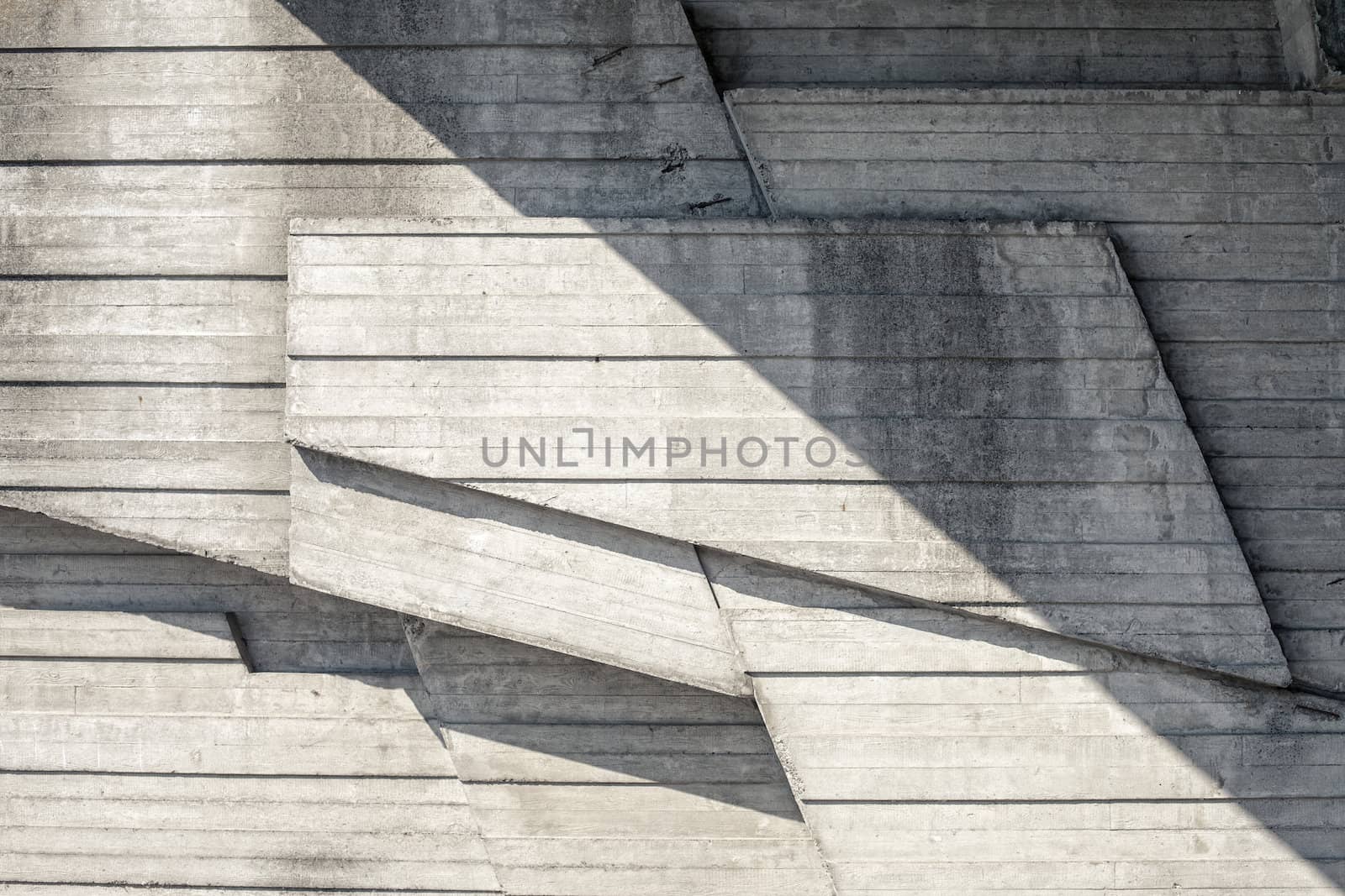 Concrete wall illuminated by sun