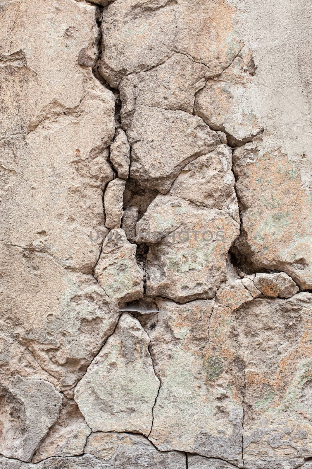 Crack on a wall of an old building