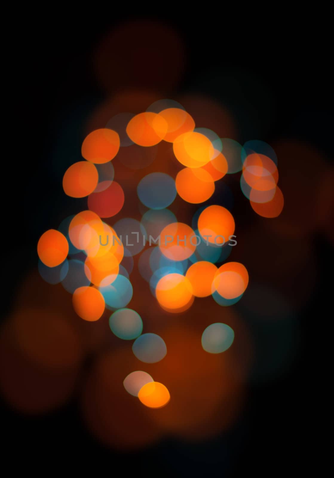 Abstract circular bokeh background of Christmas light