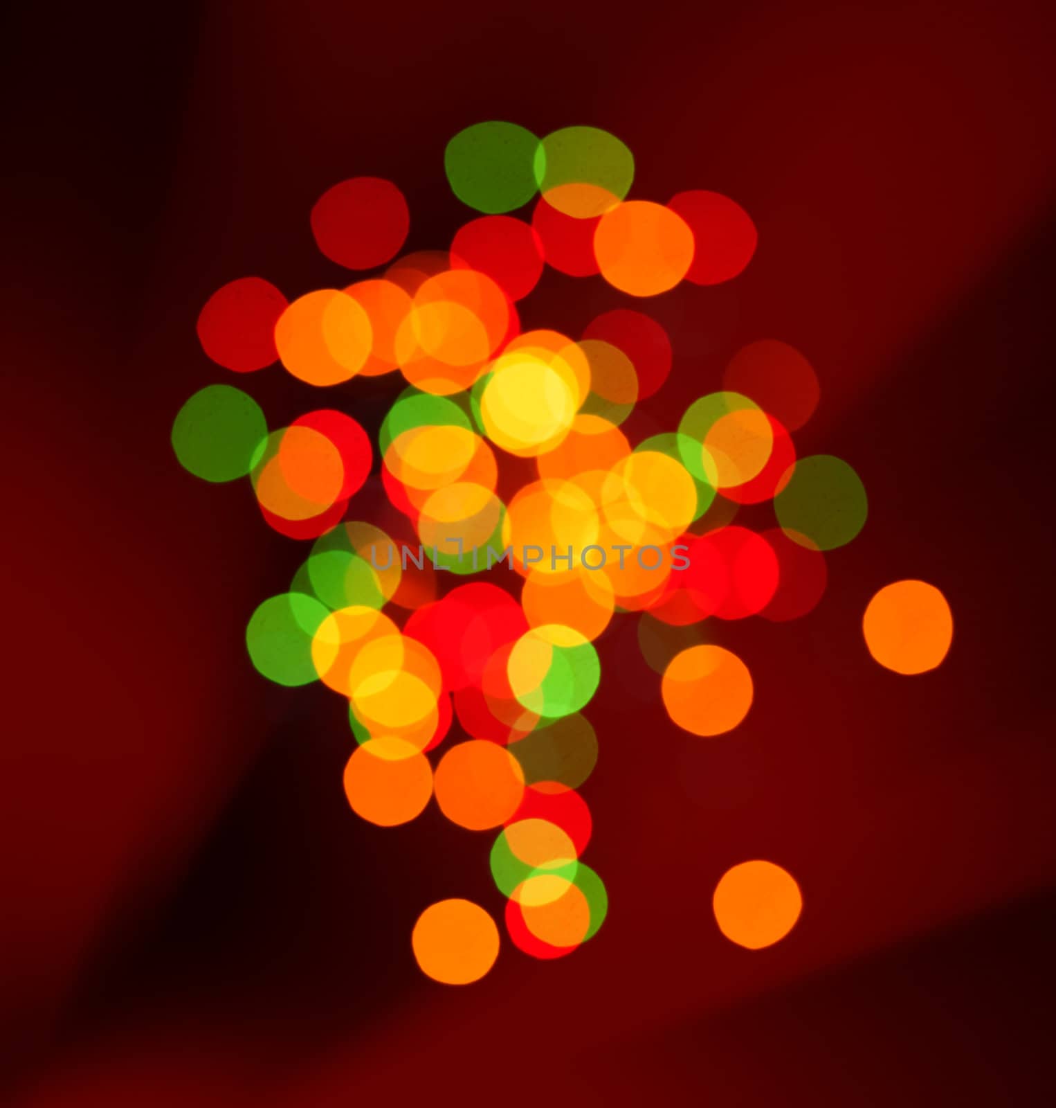 Abstract circular bokeh background of Christmas light