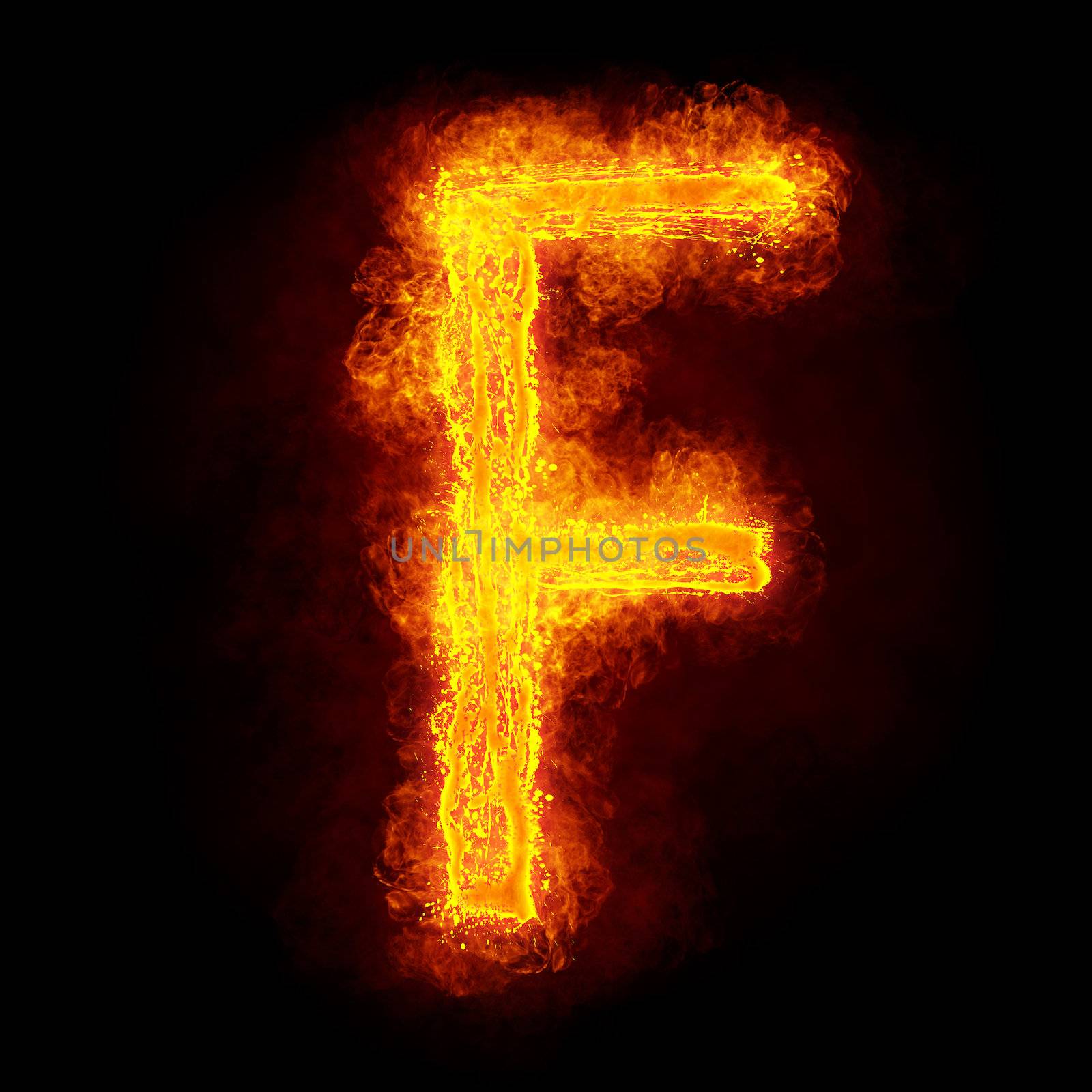 Fiery Font. Bright flamy font symbol. For writing words use Screen blending mode