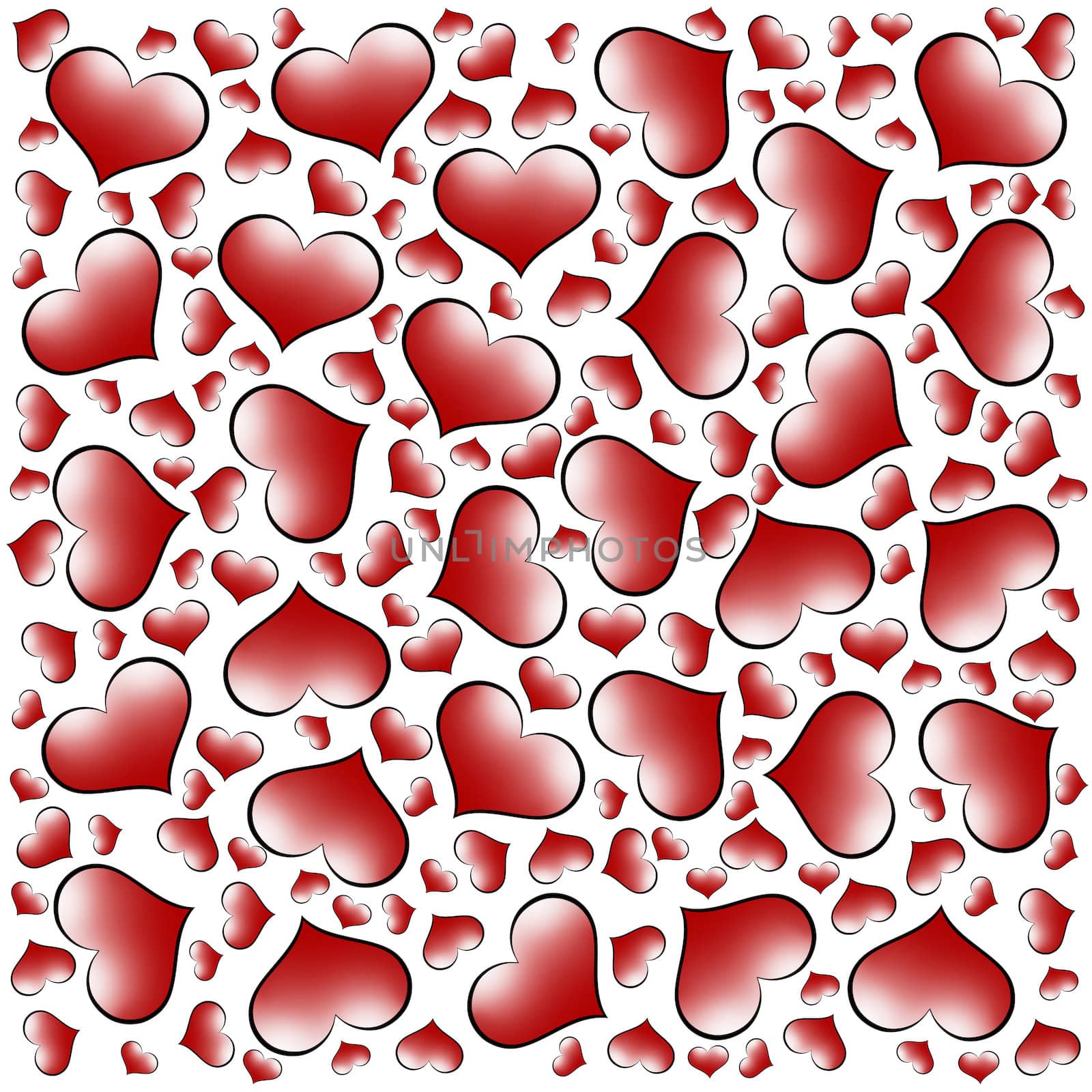 Valentine's day hearts background by palinchak