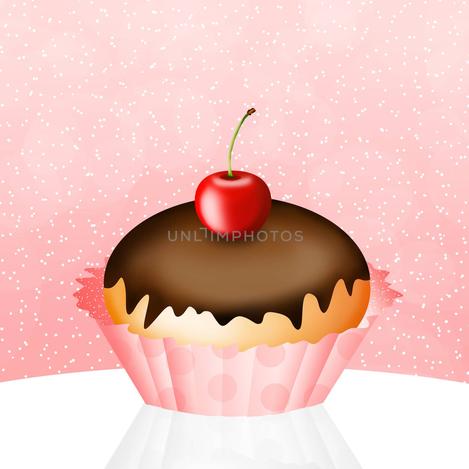 chocolate cake with cherry