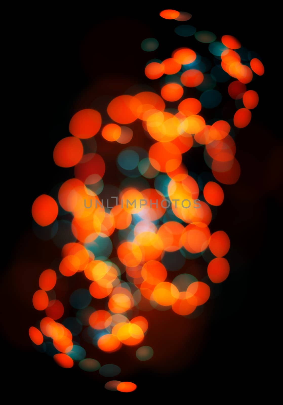 Abstract circular bokeh background of Christmas light