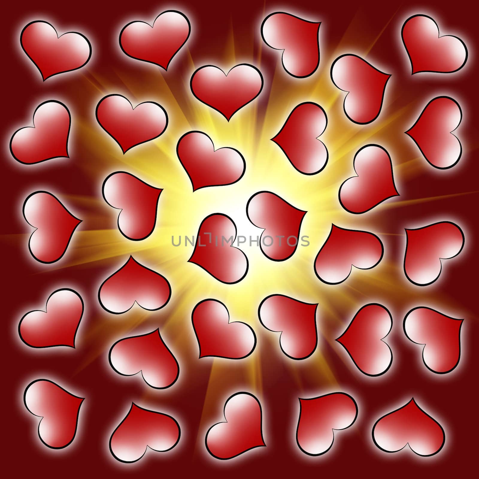 Valentine's day hearts background by palinchak
