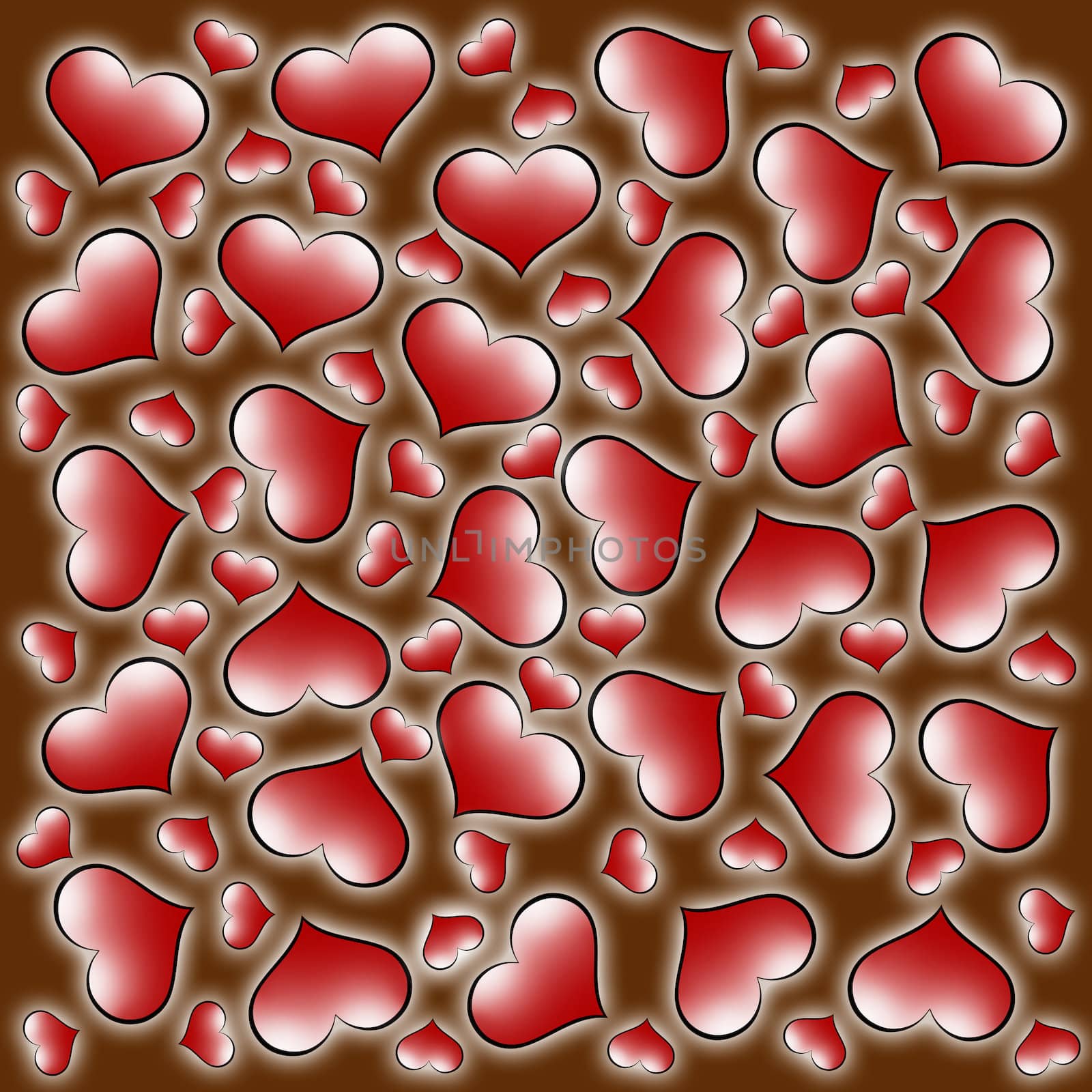 Valentine's day hearts background by palinchak