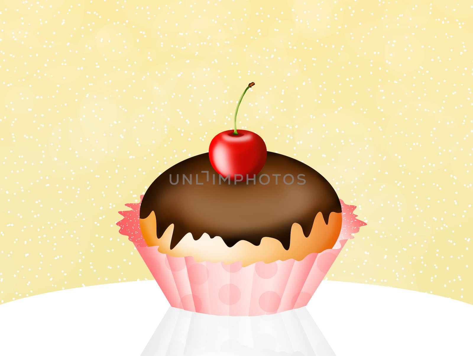 cake with cherry by adrenalina