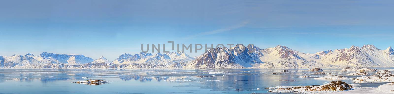 Greenland panorama shoot in spring time
