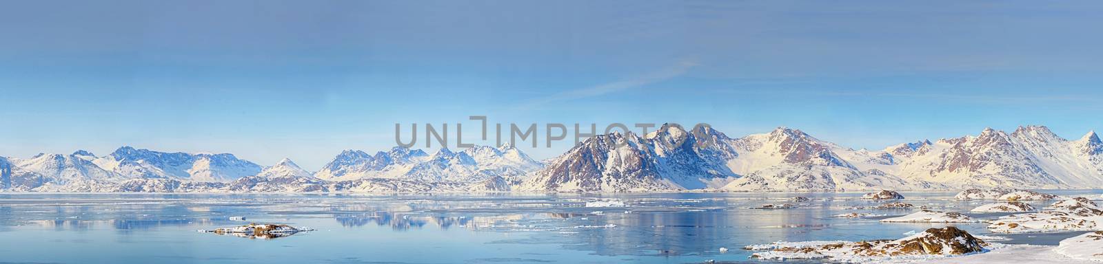 Greenland panorama shoot in spring time