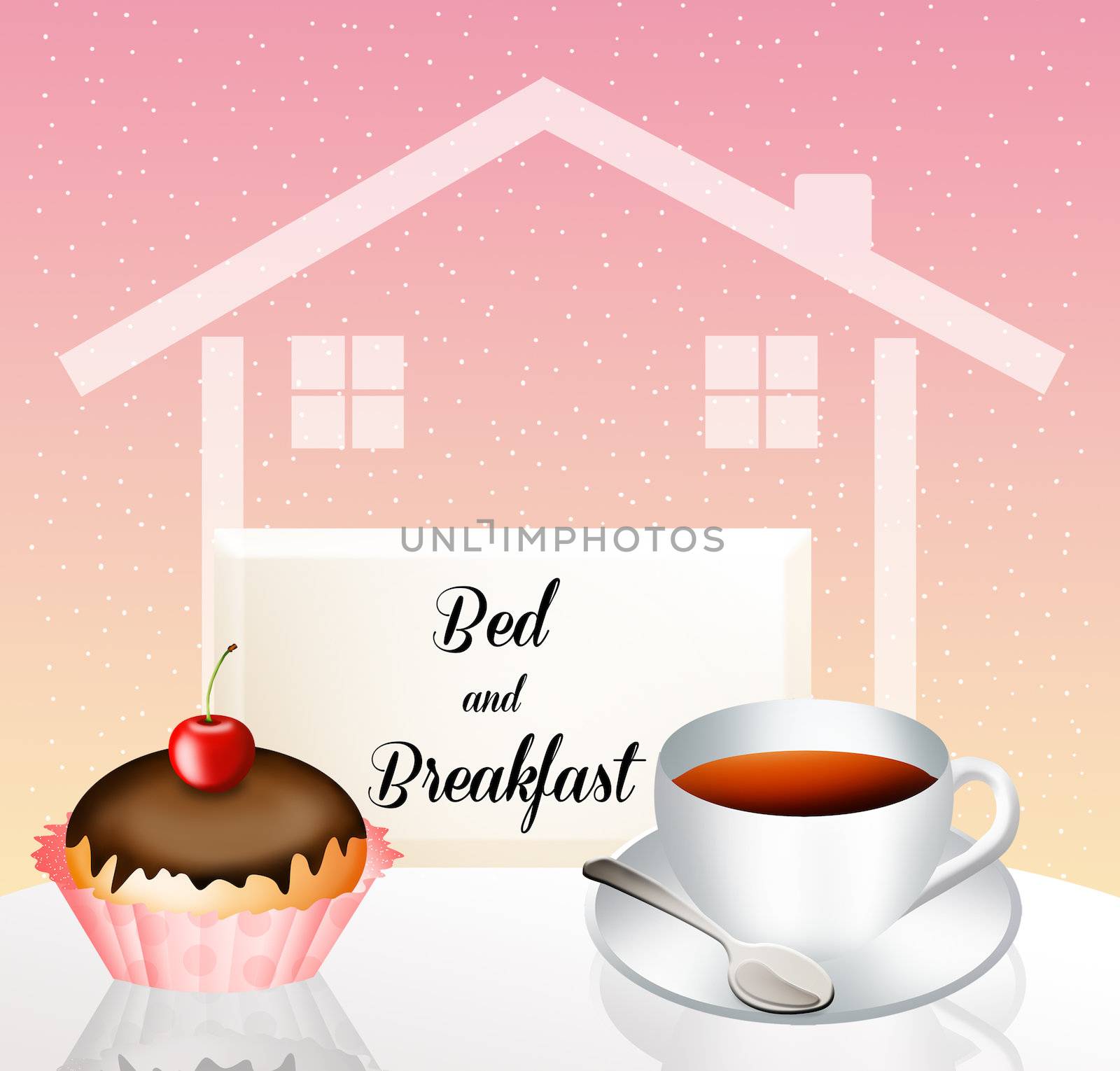 illustration of bed and breakfast