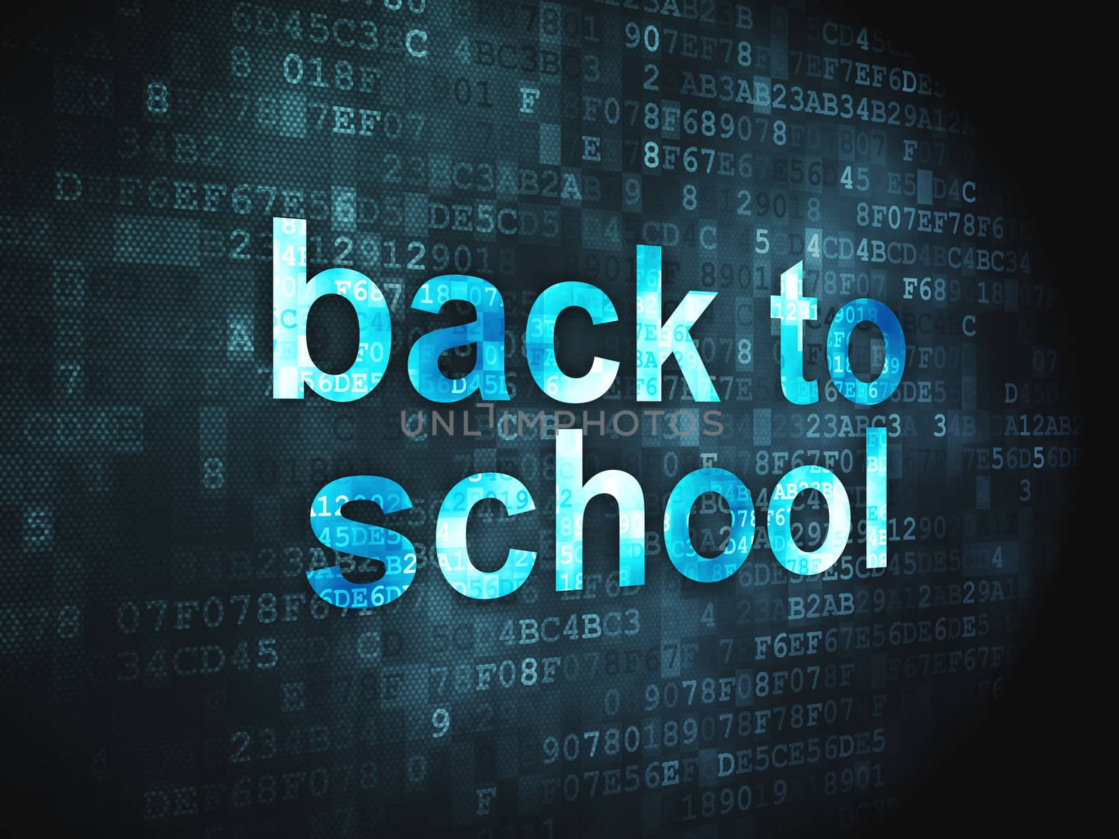 Education concept: Back to School on digital background by maxkabakov