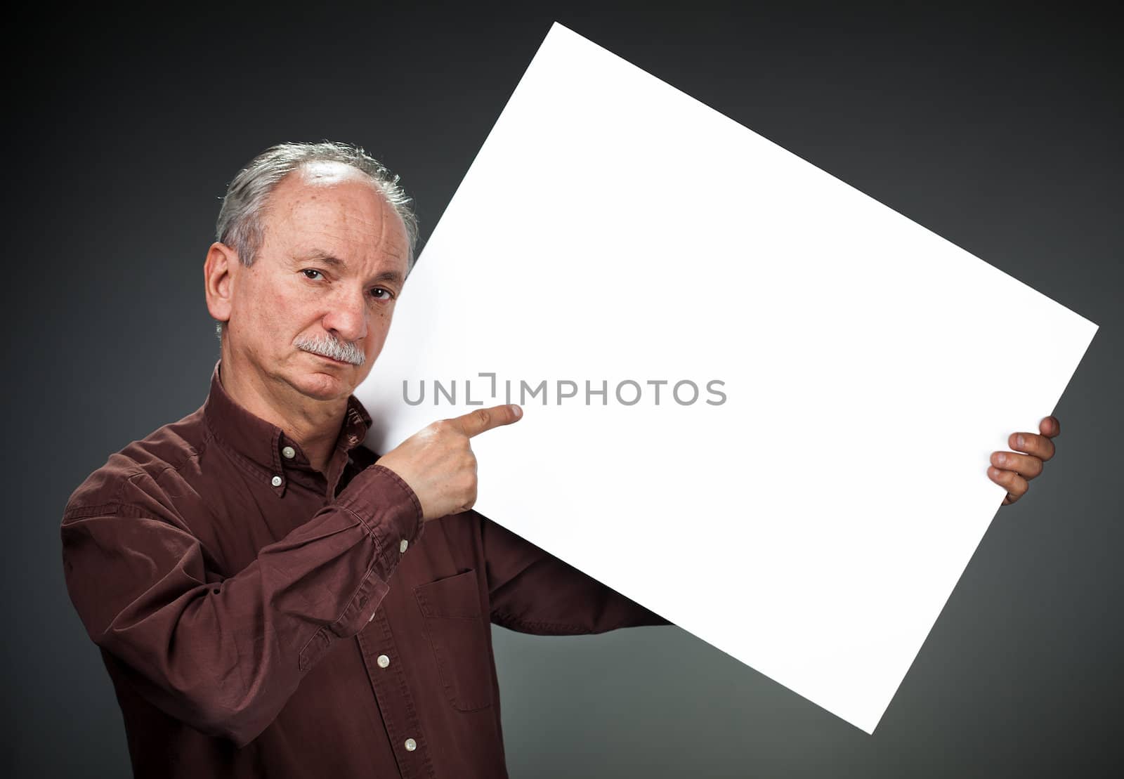 man holding billboard by palinchak