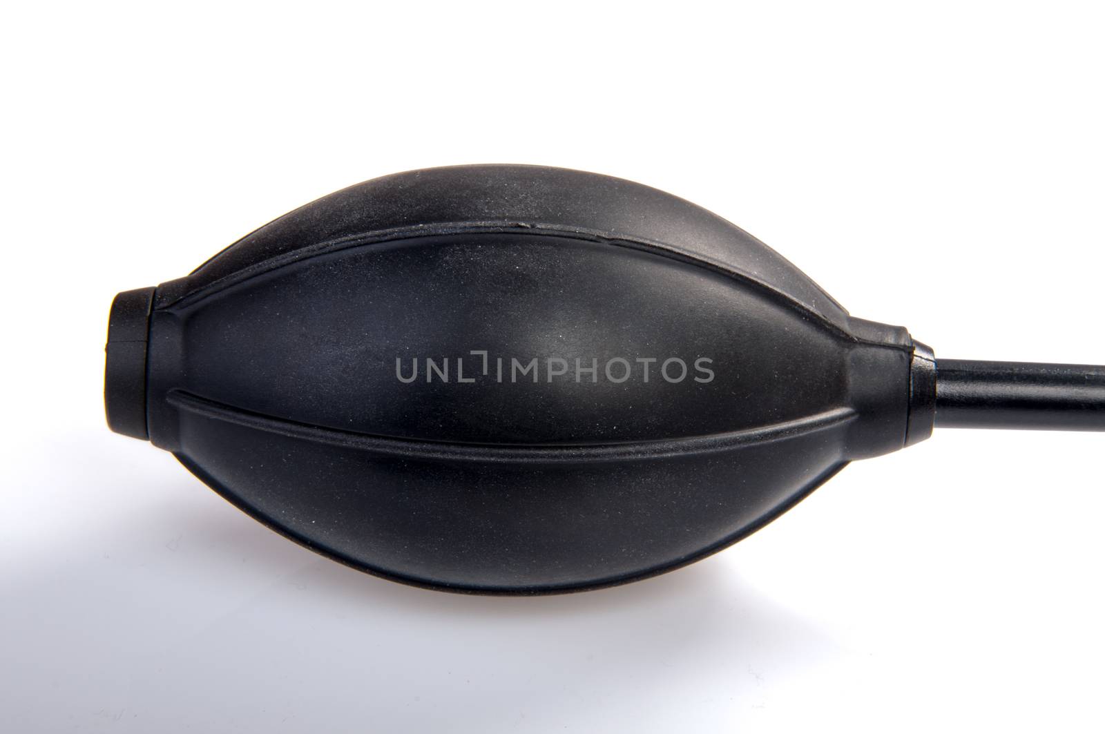 An image of black squeeze buln isolated on white
