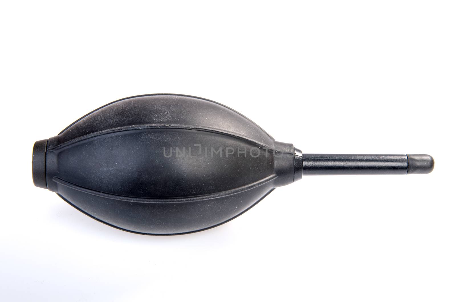 An image of black squeeze buln isolated on white
