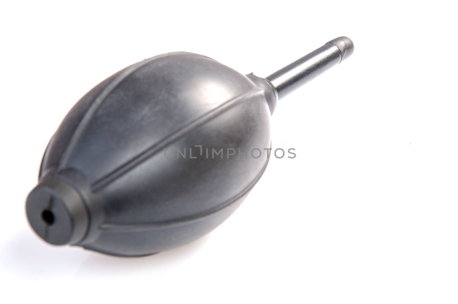 An image of black squeeze buln isolated on white