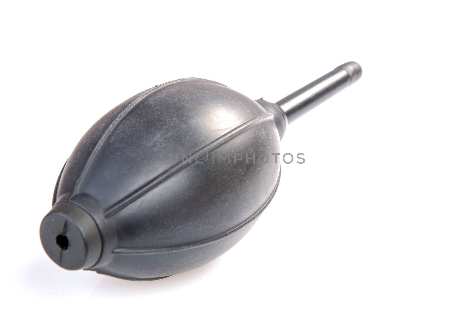 An image of black squeeze buln isolated on white