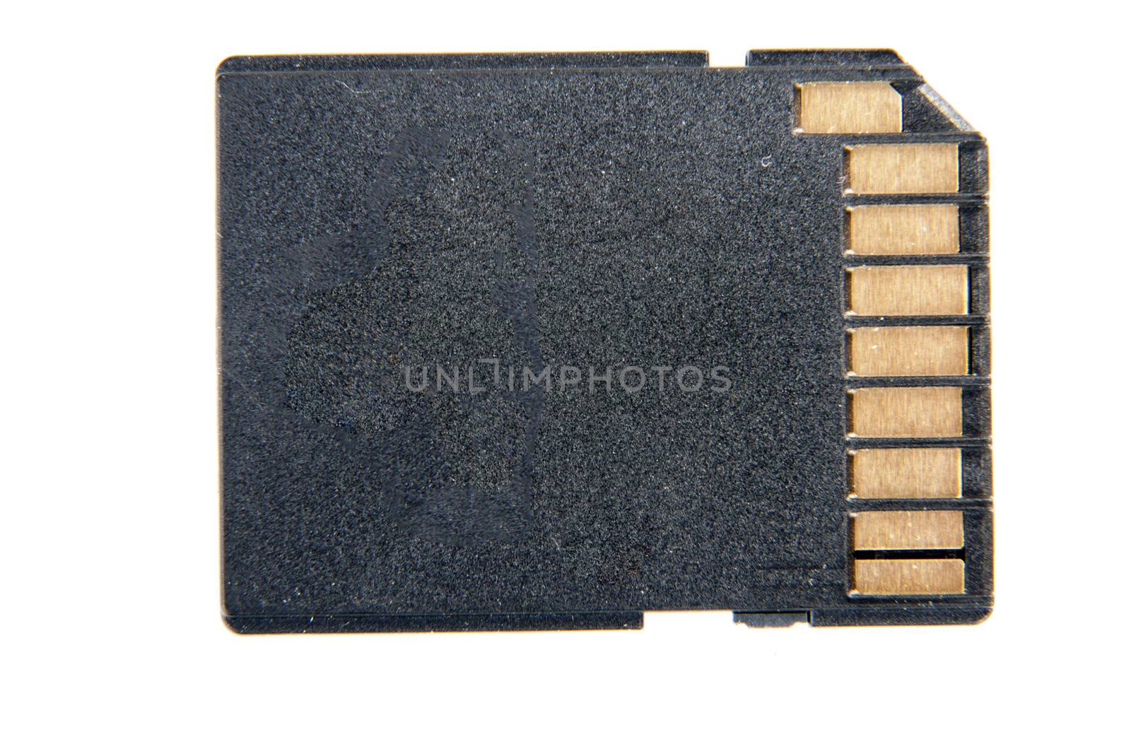 An image of memroy card isolated on white