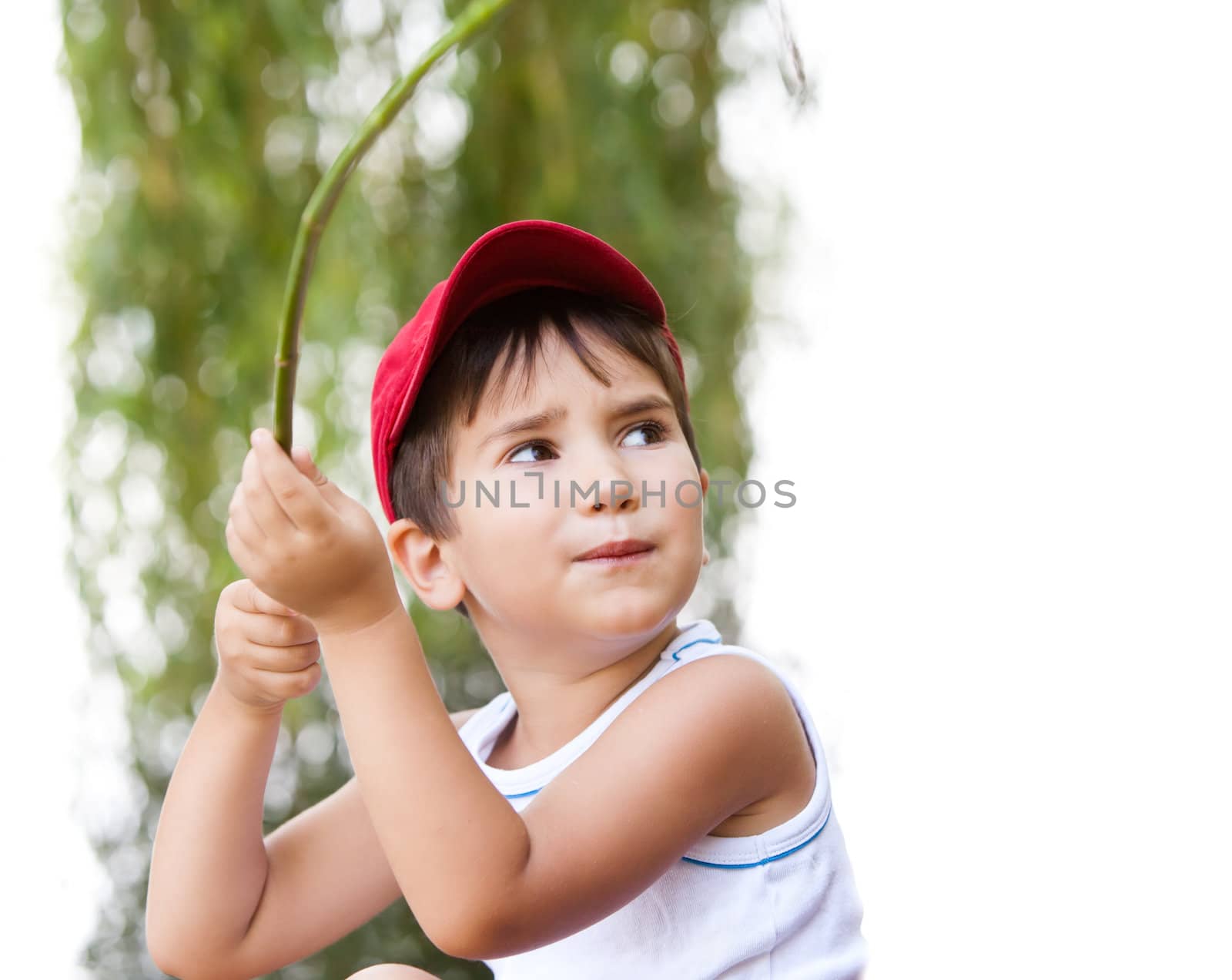 Portrait of a  3-4 years boy playing on the playground