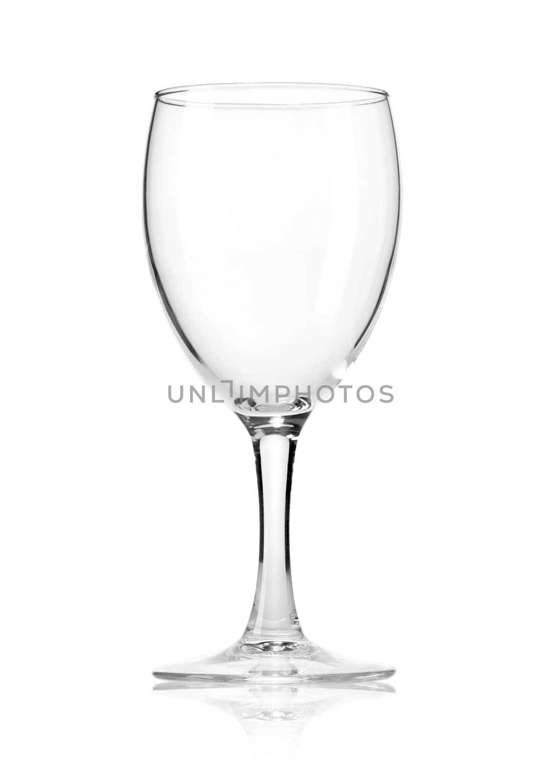 Empty wine glass, isolated on a white background. With clipping path