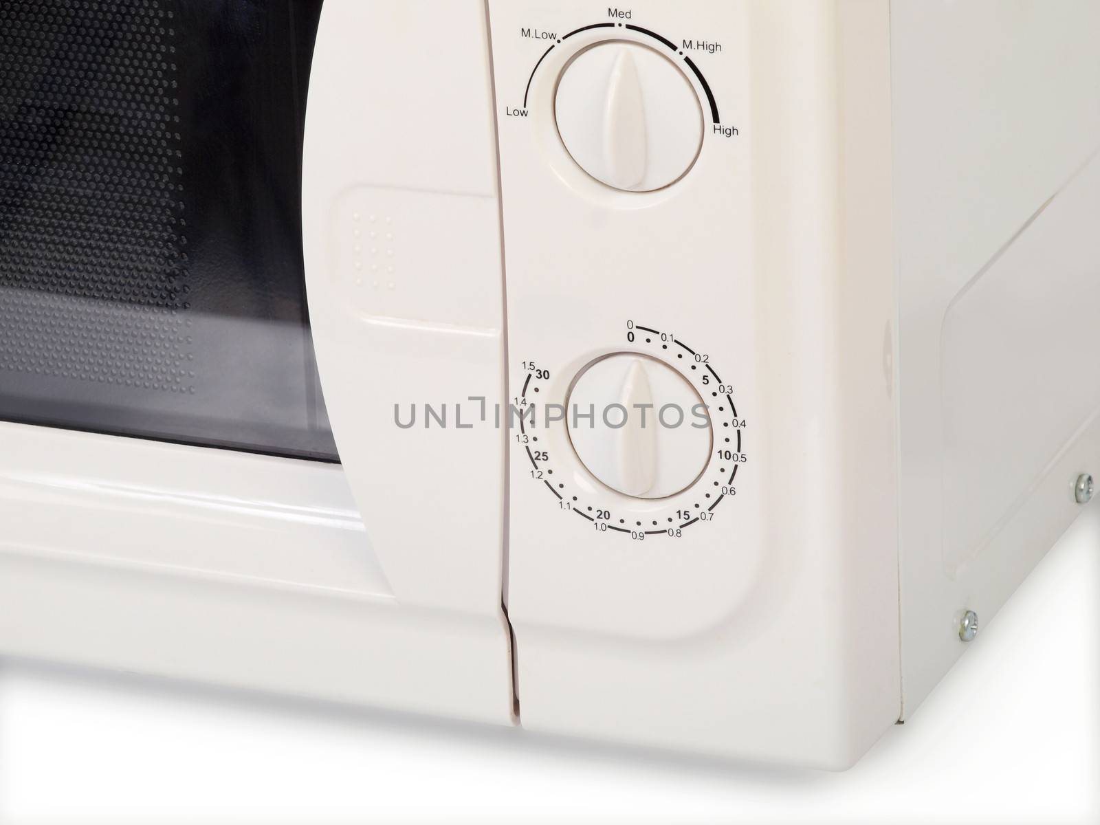 microwave oven isolated over white background        