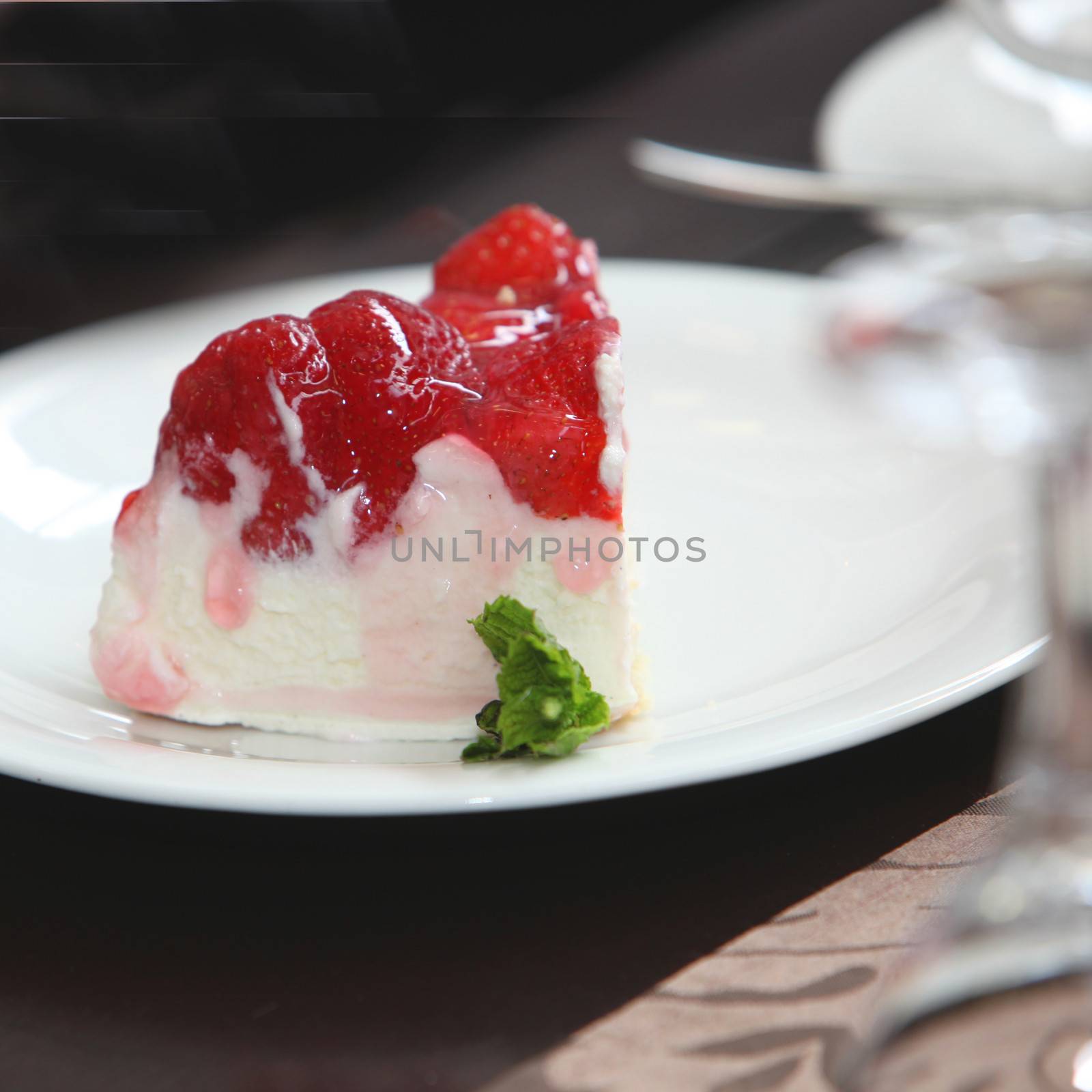 Cheesecake topped with red berries by Farina6000