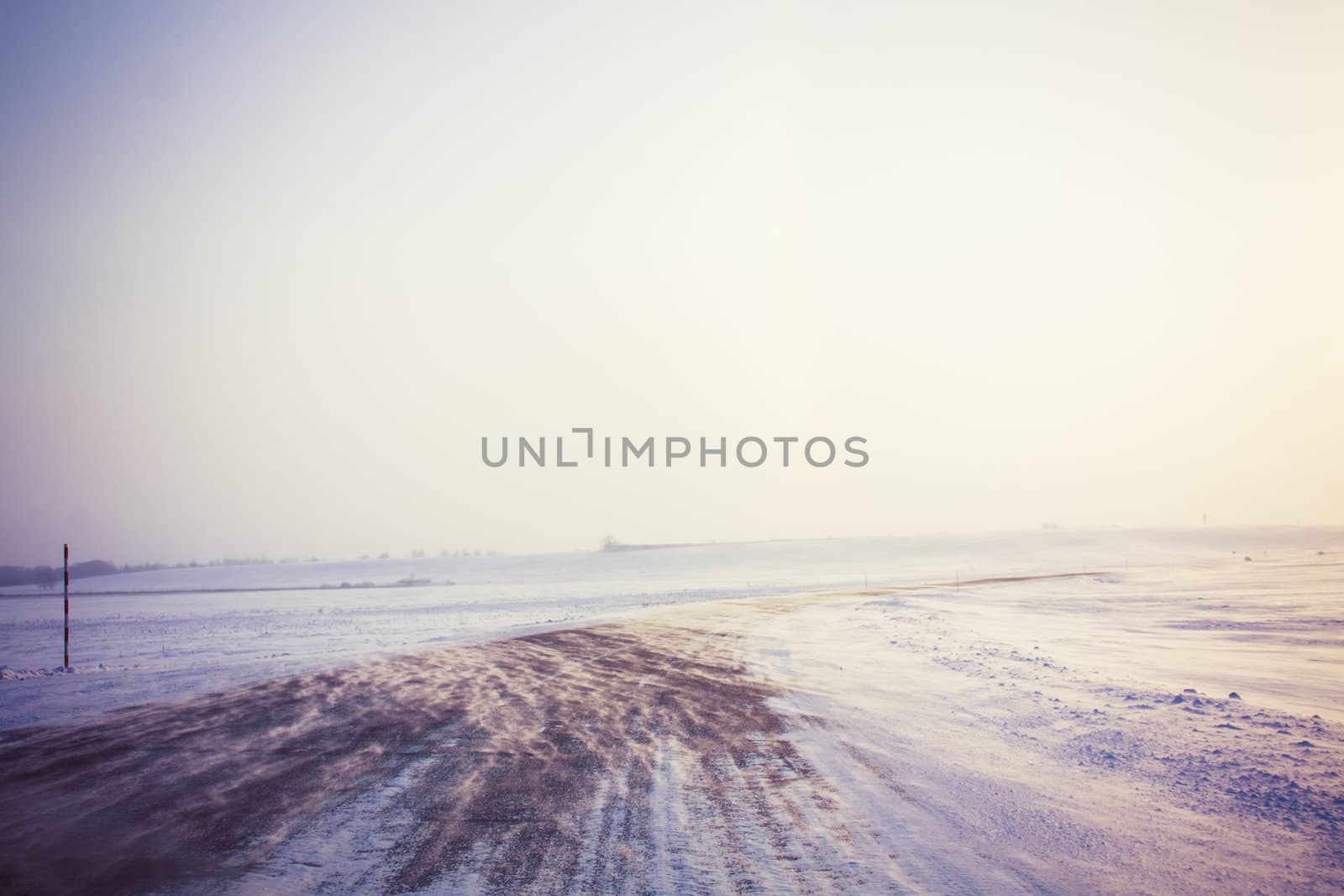 Snowy Land Road by ryhor