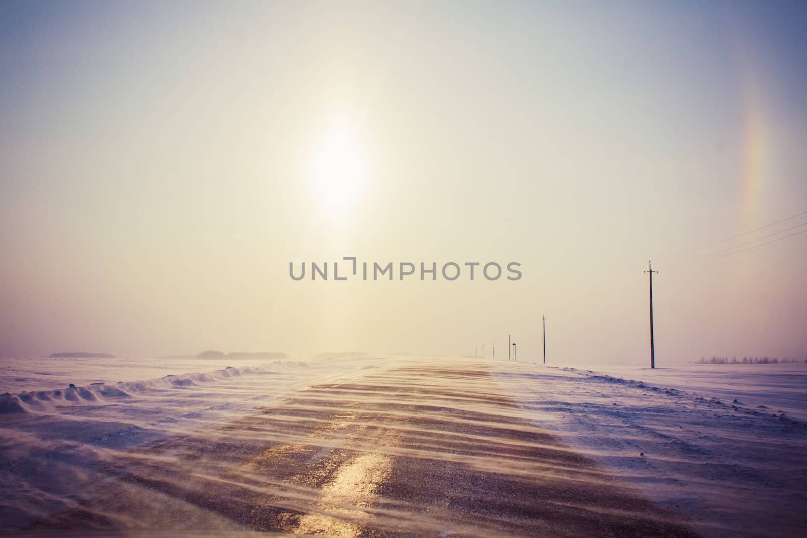 Snowy Land Road by ryhor