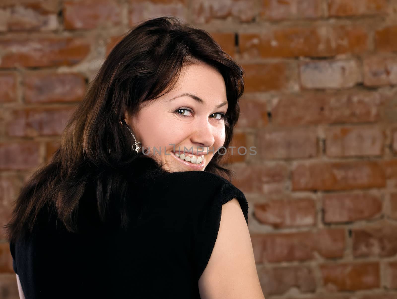 Young woman looking with interest