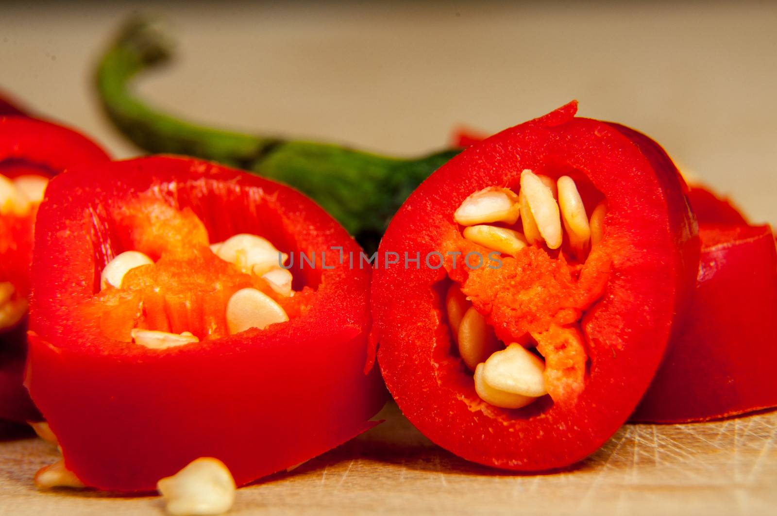An image of sliced red chilli pepper