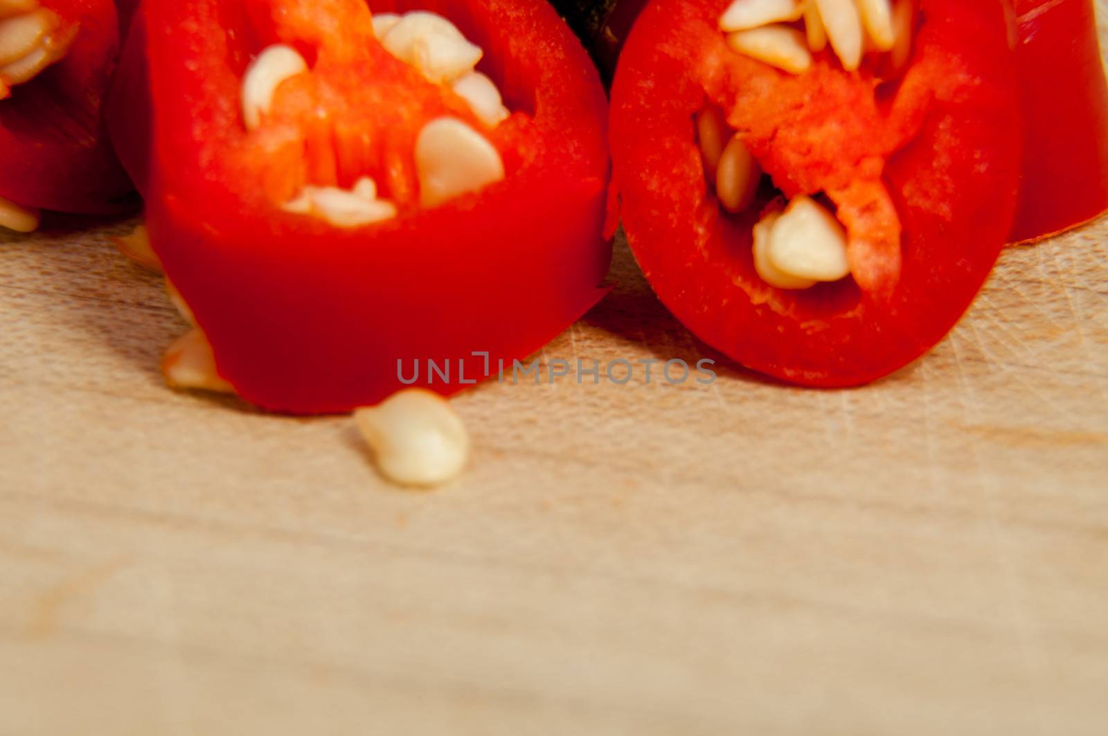 An image of sliced red chilli pepper