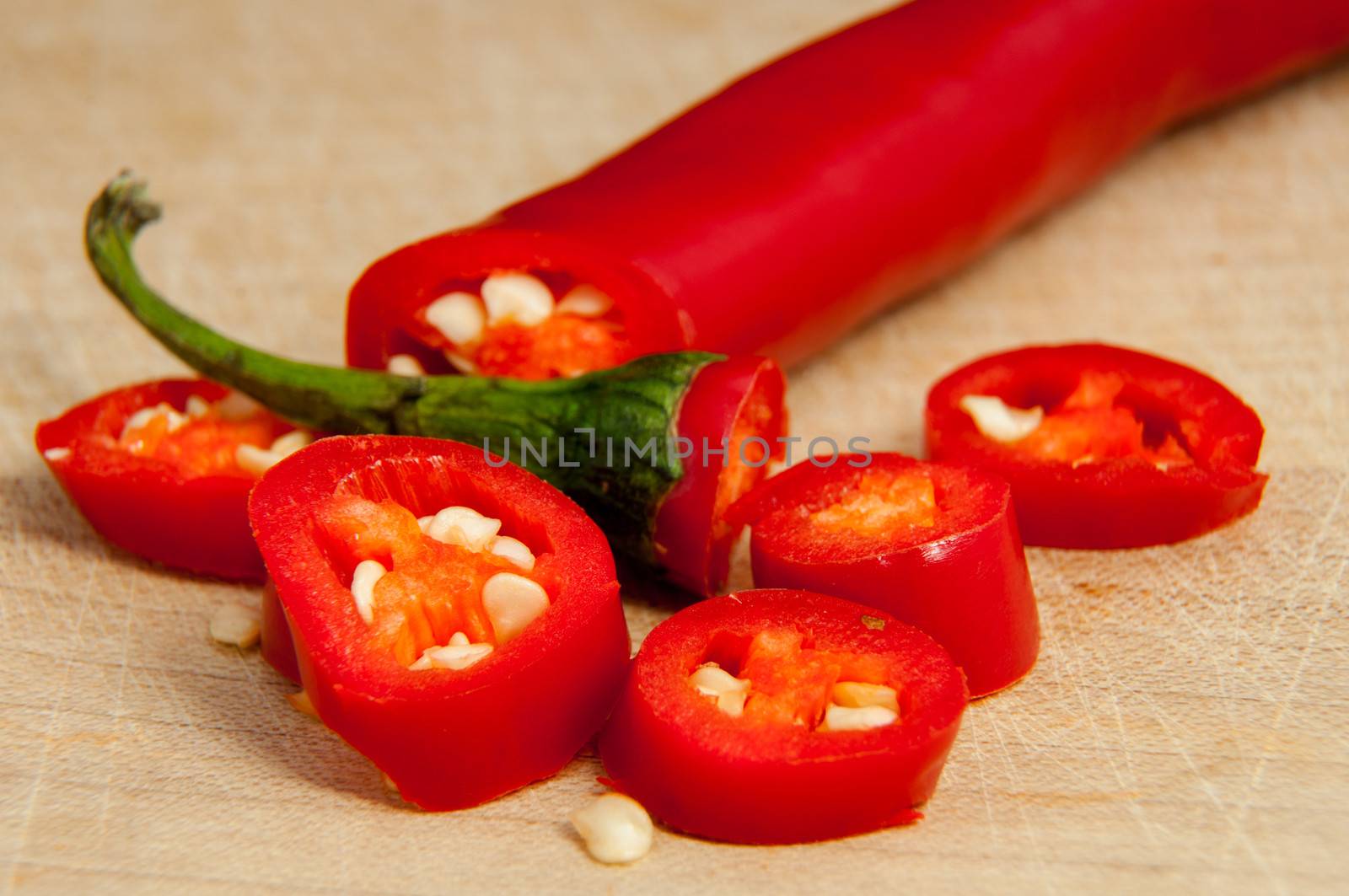 An image of sliced red chilli pepper