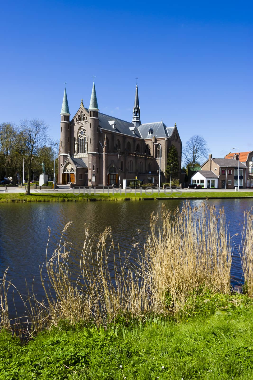 View on church, Alkmaar town, Holland, the Netherlands