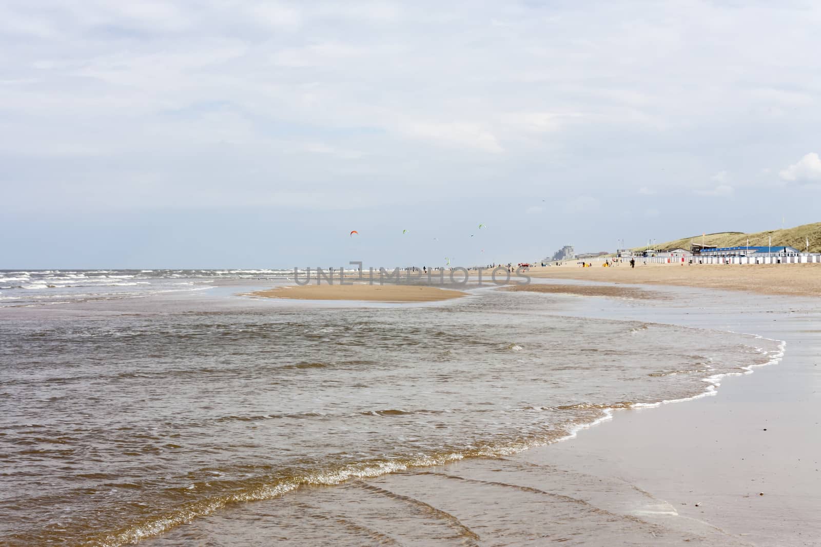 Beach on North Sea, the Netherlands by Tetyana