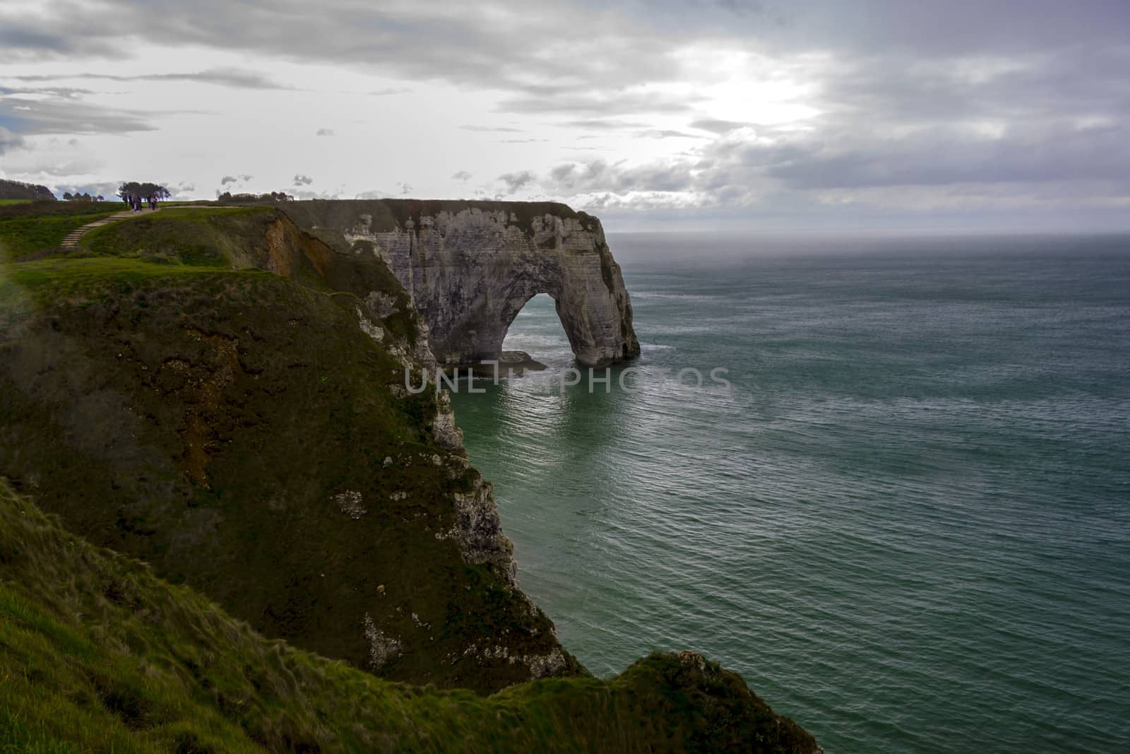 Etretat on the Upper Normandy coast in the North of France by Tetyana