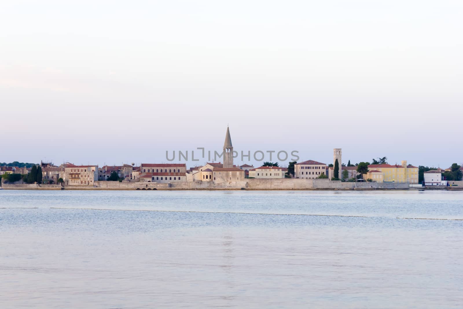 Porec in sunrise lighting