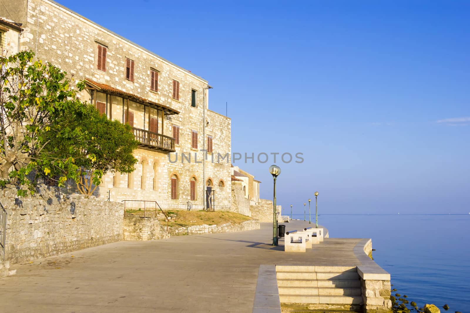 Porec - old Adriatic town in Croatia, Istria region. Popular touristic destination.