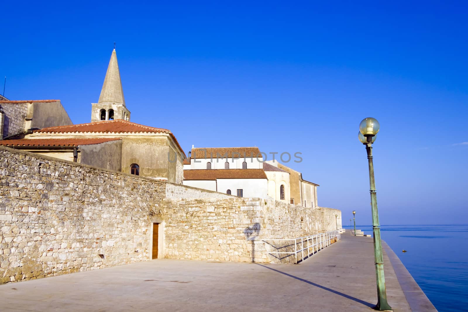 Porec - old Adriatic town in Croatia, Istria region. Popular touristic destination.