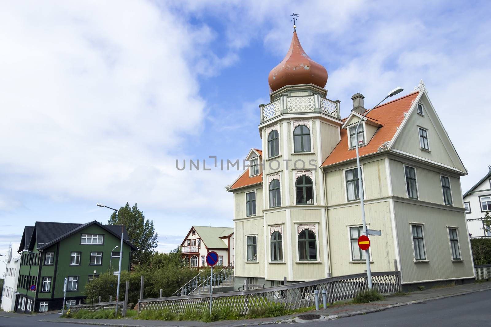 Buildings in Reykjavik  by Tetyana